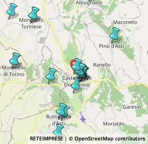 Mappa Via Albugnano, 14022 Castelnuovo Don Bosco AT, Italia (2.378)