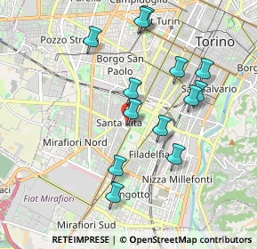 Mappa Via Ettore Fieramosca, 10136 Torino TO, Italia (1.86615)