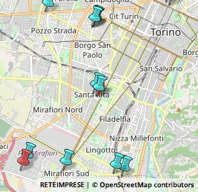 Mappa Via Fieramosca Ettore, 10136 Torino TO, Italia (3.085)