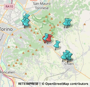 Mappa SR10, 10025 Pino torinese TO, Italia (3.80308)