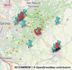 Mappa SR10, 10025 Pino torinese TO, Italia (4.4525)