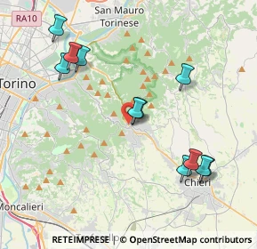 Mappa SR10, 10025 Pino torinese TO, Italia (4.19636)