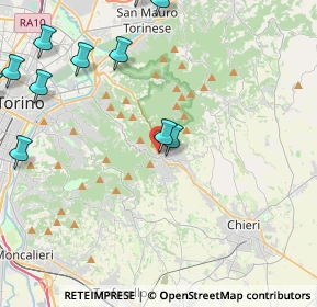 Mappa SR10, 10025 Pino torinese TO, Italia (5.97917)