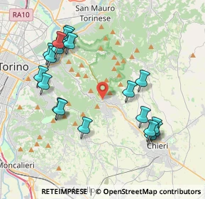 Mappa SR10, 10025 Pino torinese TO, Italia (4.3385)