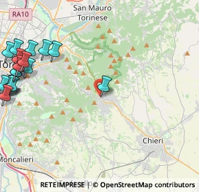 Mappa SR10, 10025 Pino torinese TO, Italia (6.4305)