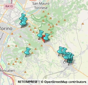 Mappa SR10, 10025 Pino torinese TO, Italia (4.30143)