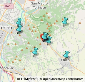 Mappa SR10, 10025 Pino torinese TO, Italia (2.75364)