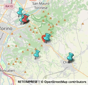 Mappa SR10, 10025 Pino torinese TO, Italia (4.38692)
