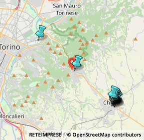 Mappa SR10, 10025 Pino torinese TO, Italia (5.39941)