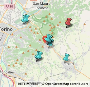 Mappa SR10, 10025 Pino torinese TO, Italia (2.98214)
