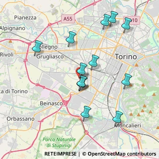 Mappa Via Don Borio, 10095 Grugliasco TO, Italia (3.86154)