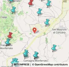 Mappa SP 45, 15030 Conzano AL, Italia (3.4085)