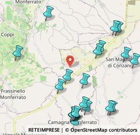 Mappa SP 45, 15030 Conzano AL, Italia (2.686)