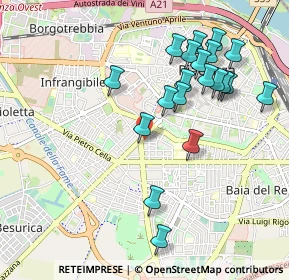 Mappa Piazzale Medaglie D'Oro, 29122 Piacenza PC, Italia (1.0135)