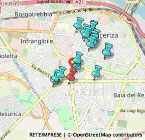 Mappa Piazzale Medaglie D'Oro, 29122 Piacenza PC, Italia (0.737)