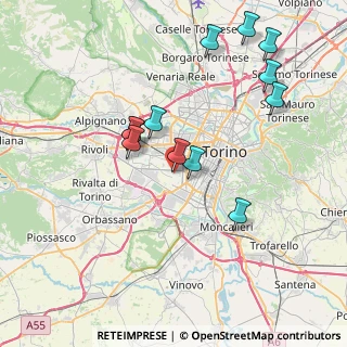 Mappa Via Battista Binello, 10095 Grugliasco TO, Italia (7.73417)
