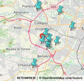 Mappa Strada del Portone, 10098 Grugliasco TO, Italia (3.33545)