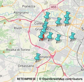 Mappa Strada del Portone, 10098 Grugliasco TO, Italia (3.19455)