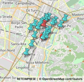 Mappa Via Nizza, 10128 Torino TO, Italia (1.315)