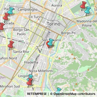 Mappa Via Vincenzo Monti, 10125 Torino TO, Italia (3.87455)