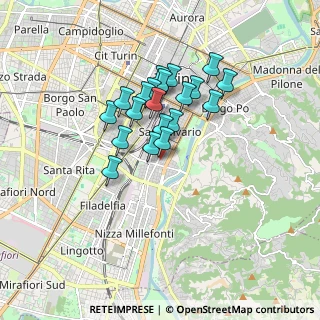 Mappa Via Vincenzo Monti, 10125 Torino TO, Italia (1.342)