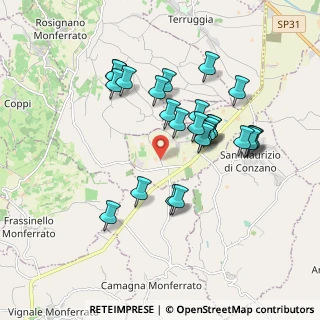 Mappa Via San Martino, 15030 Conzano AL, Italia (1.7)