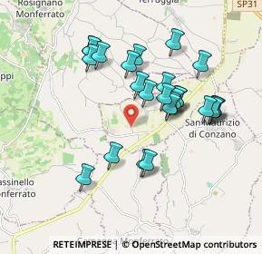 Mappa Via San Martino, 15030 Conzano AL, Italia (1.7)