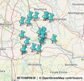Mappa Via Achille Grandi, 46036 Revere MN, Italia (11.2135)