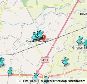 Mappa Via Dossei, 45023 Costa di Rovigo RO, Italia (2.845)