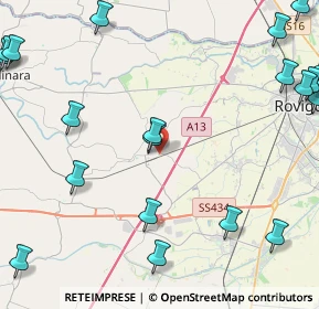 Mappa Via Dossei, 45023 Costa di Rovigo RO, Italia (6.4705)