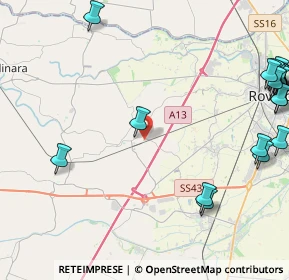 Mappa Via Dossei, 45023 Costa di Rovigo RO, Italia (6.4835)