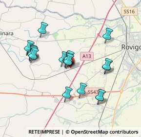 Mappa Via Dossei, 45023 Costa di Rovigo RO, Italia (3.301)