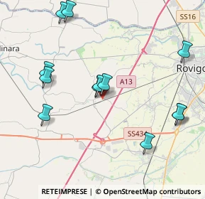 Mappa Via Dossei, 45023 Costa di Rovigo RO, Italia (4.36167)