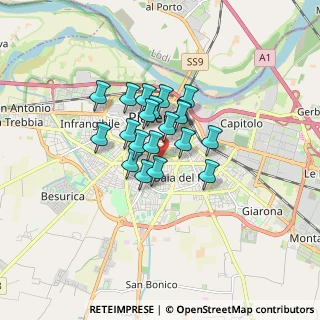 Mappa Via Raffaele Fulgosio, 29121 Piacenza PC, Italia (1.075)