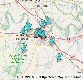 Mappa Piazzale Erfurt, 29122 Piacenza PC, Italia (4.9075)