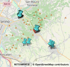 Mappa Via D. Folis, 10025 Pino Torinese TO, Italia (3.75278)