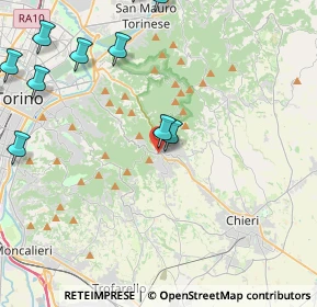 Mappa Via D. Folis, 10025 Pino Torinese TO, Italia (5.83455)