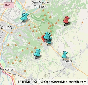Mappa Via D. Folis, 10025 Pino Torinese TO, Italia (2.92714)