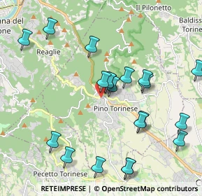 Mappa Via D. Folis, 10025 Pino Torinese TO, Italia (2.1745)