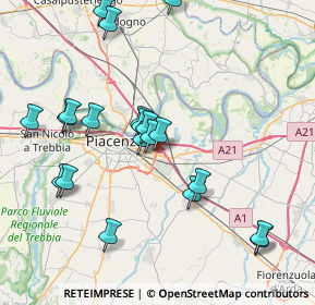 Mappa Strada Caorsana, 29122 Piacenza PC, Italia (8.123)