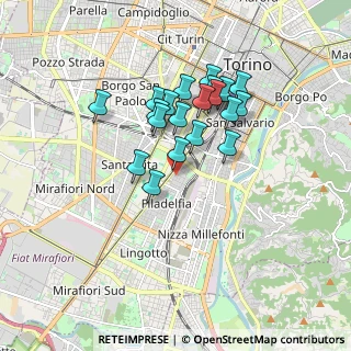 Mappa Via Vincenzo Steffenone, 10134 Torino TO, Italia (1.4305)