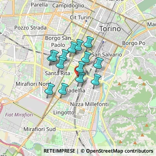 Mappa Via Vincenzo Steffenone, 10134 Torino TO, Italia (1.18714)