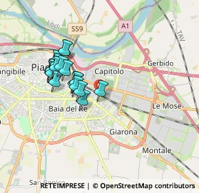 Mappa Via Cremona, 29122 Piacenza PC, Italia (1.601)