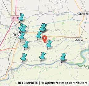 Mappa Via Giuseppe Verdi, 45010 Ceregnano RO, Italia (7.07067)