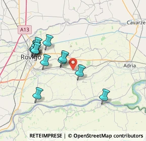 Mappa Via Giuseppe Verdi, 45010 Ceregnano RO, Italia (7.42846)