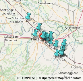 Mappa Via Piemonte, 29122 Piacenza PC, Italia (10.69556)