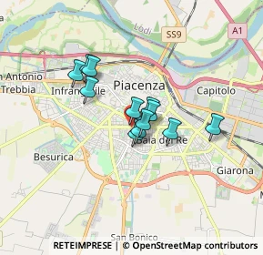Mappa Viale Dante Alighieri, 29122 Piacenza PC, Italia (1.12)