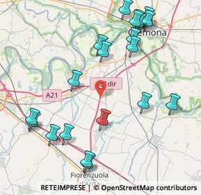 Mappa A21 Dir. Torino - Piacenza - Brescia, 29010 Monticelli D'ongina PC, Italia (9.777)