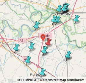 Mappa A21 Dir. Torino - Piacenza - Brescia, 29010 Monticelli D'ongina PC, Italia (9.763)
