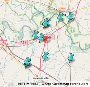 Mappa A21 Dir. Torino - Piacenza - Brescia, 29010 Monticelli D'ongina PC, Italia (7.565)